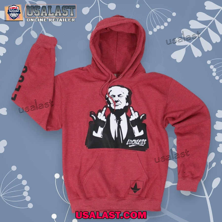 Donald Trump With Middle Fingers Hoodie