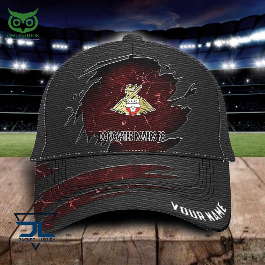 Doncaster Rovers EFL Personalized Leather Classic Cap