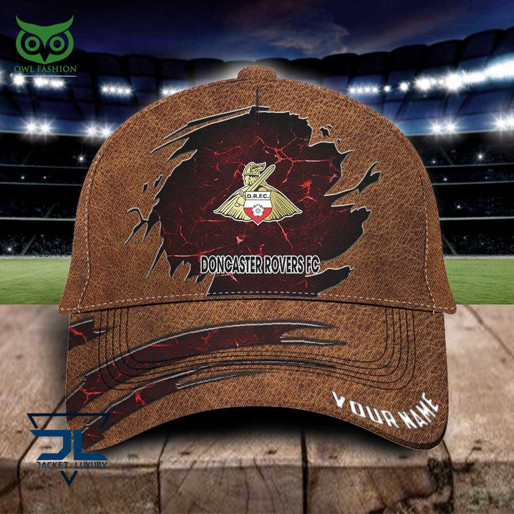 Doncaster Rovers EFL Personalized Leather Classic Cap
