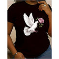 dove Rose Cotton Women'WB shield T-Shirt Comfort Fit style 02 Hoodie, Sweatshirt | RetroVerseTees.com