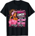 Black African American Breast Cancer Pink Ribbon Girl Unisex T-shirt, Sweatshirt, Hoodie (1)