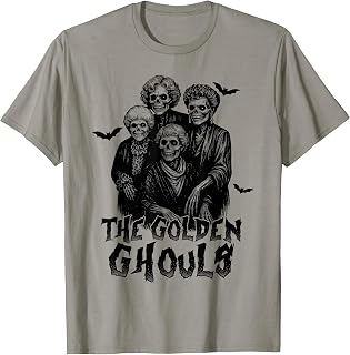 Golden Ghouls Halloween Skeleton Skull Unisex T-shirt, Sweatshirt, Hoodie (1)