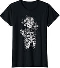 Floral Skeleton Flowers Goth Occult Death Dark Alt Unisex T-shirt, Sweatshirt, Hoodie (1)