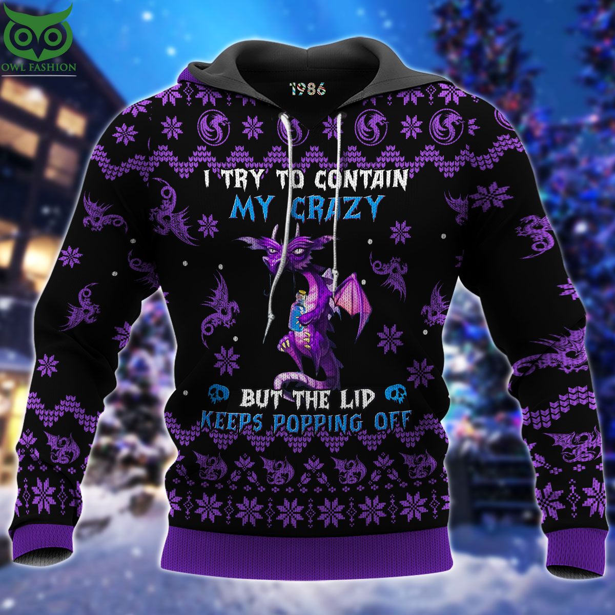 Dragon Crazy 3D AOP Ugly Sweater Jumper