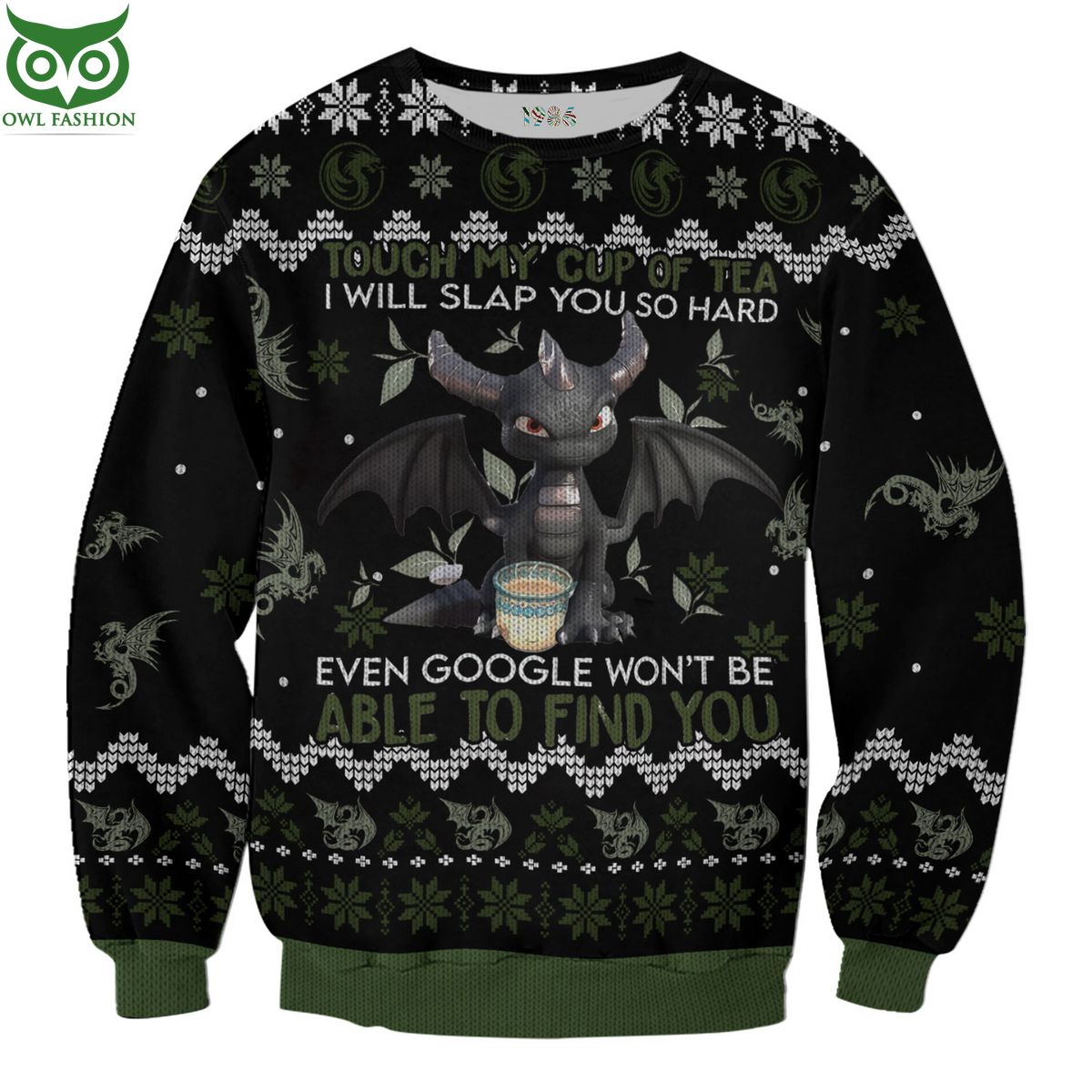 Dragon Ew People Black 3D AOP Ugly Sweater Jumper