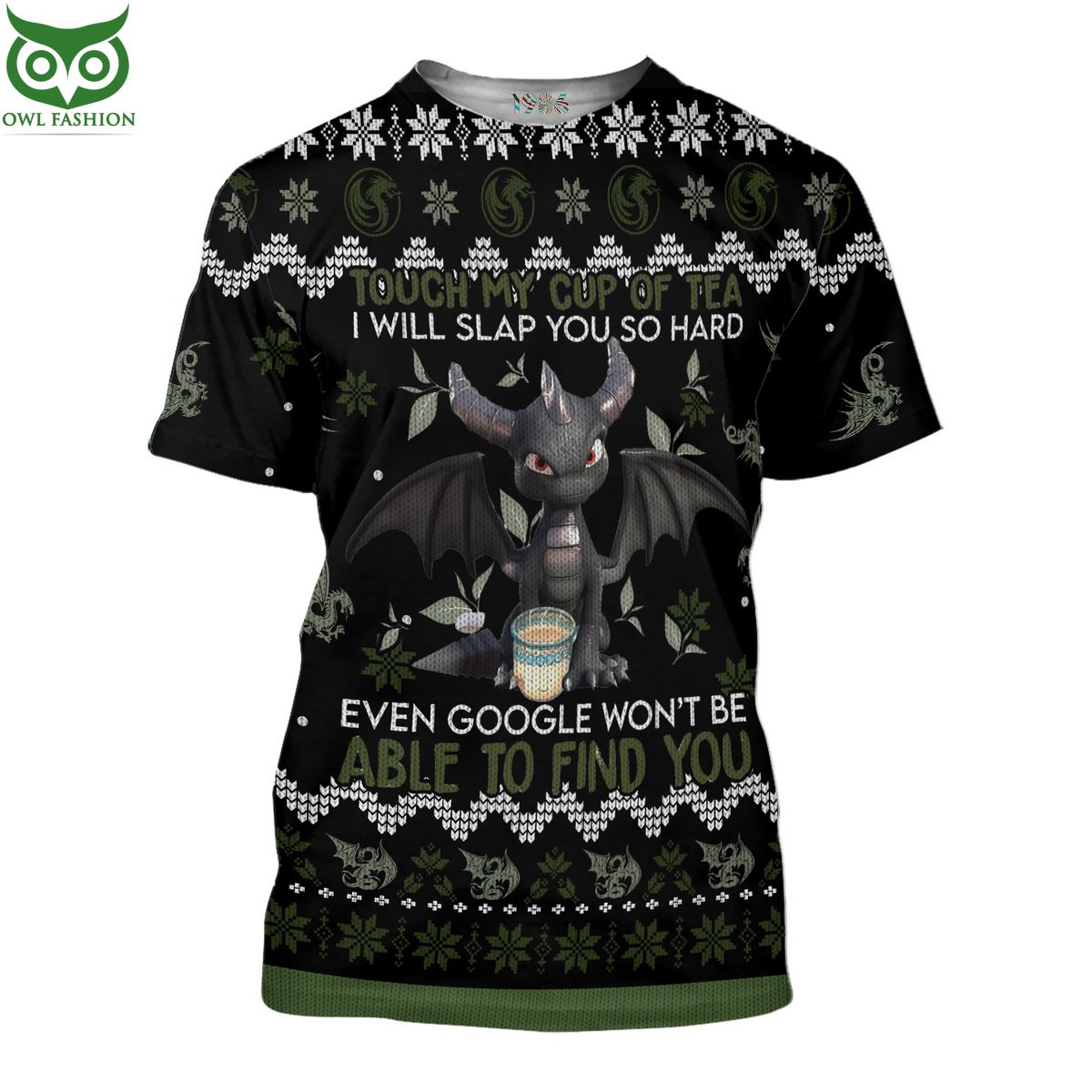Dragon Ew People Black 3D AOP Ugly Sweater Jumper
