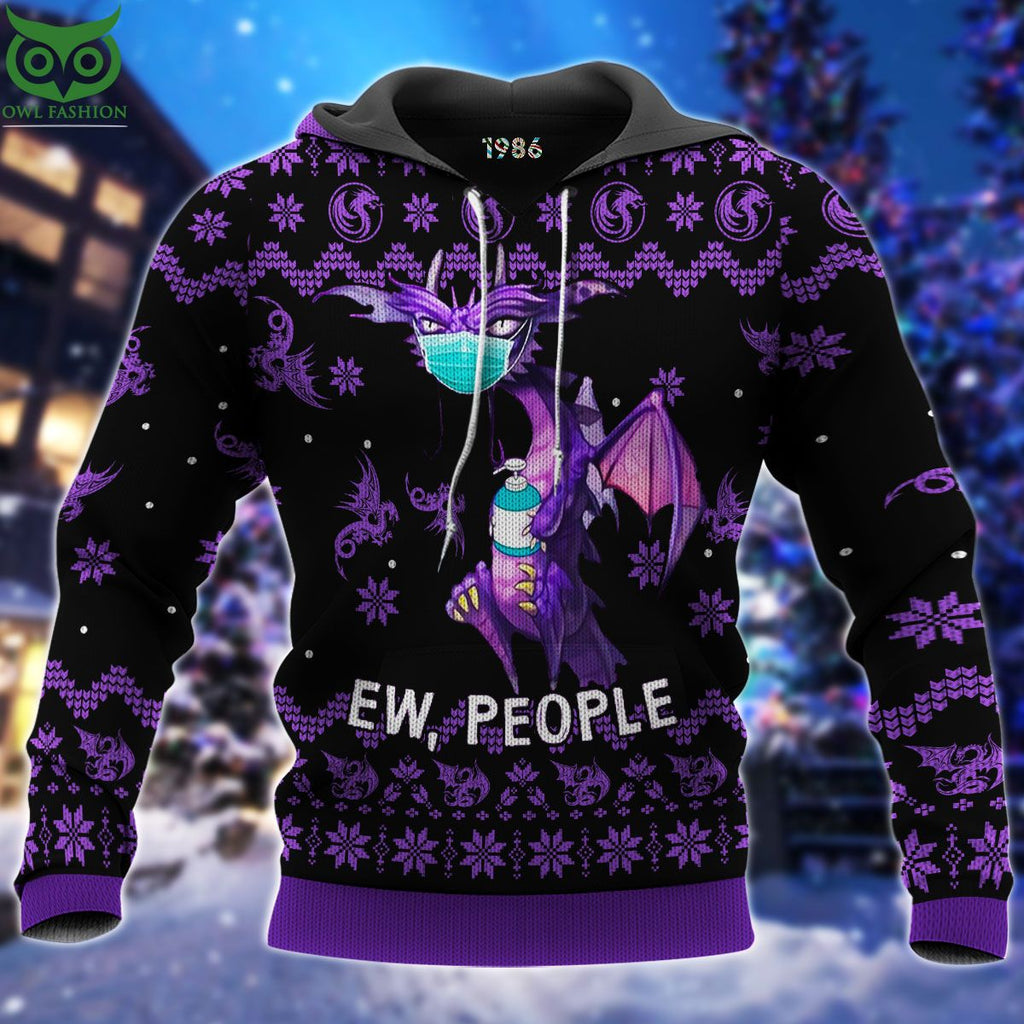 Dragon Ew People Purple 3D AOP Ugly Sweater Jumper