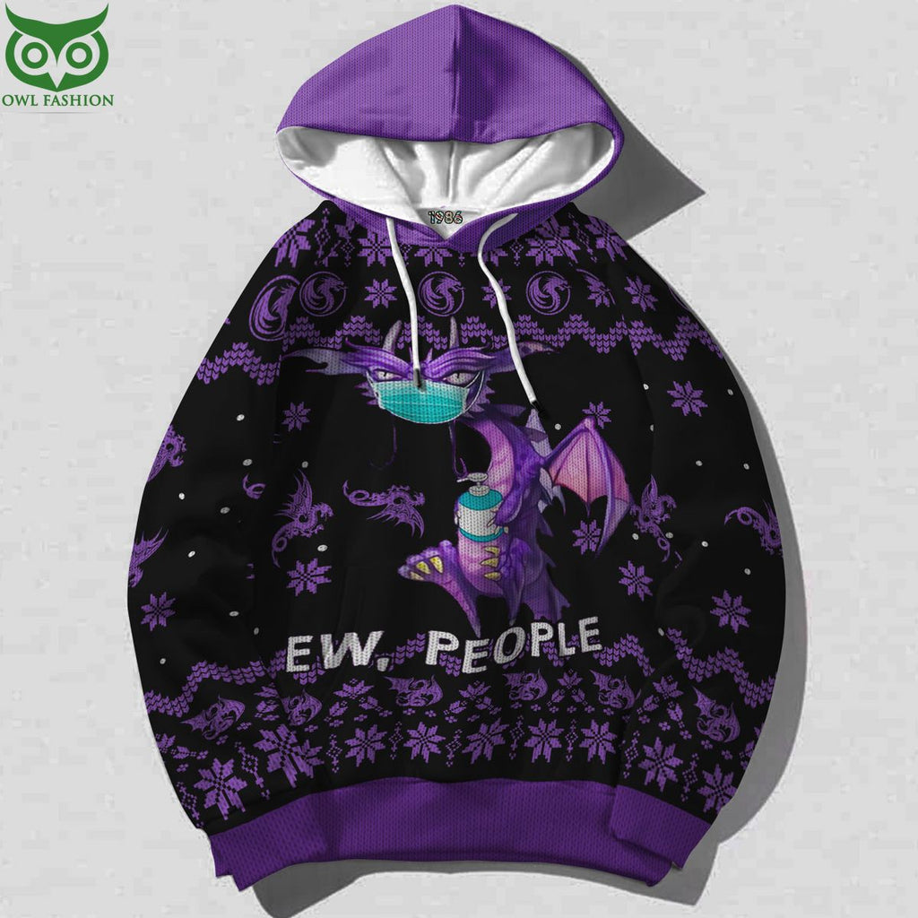Dragon Ew People Purple 3D AOP Ugly Sweater Jumper