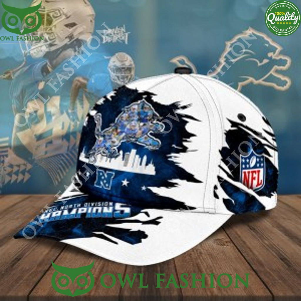 Driven by Detroit Lions NFC North Division Champions Pro bowlers classic printed cap