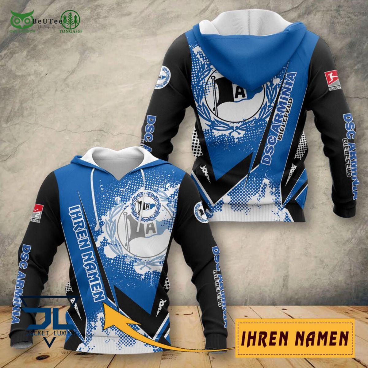 DSC Arminia Bielefeld Bundesliga Ihren Namen 3D Hoodie Shirt Polo