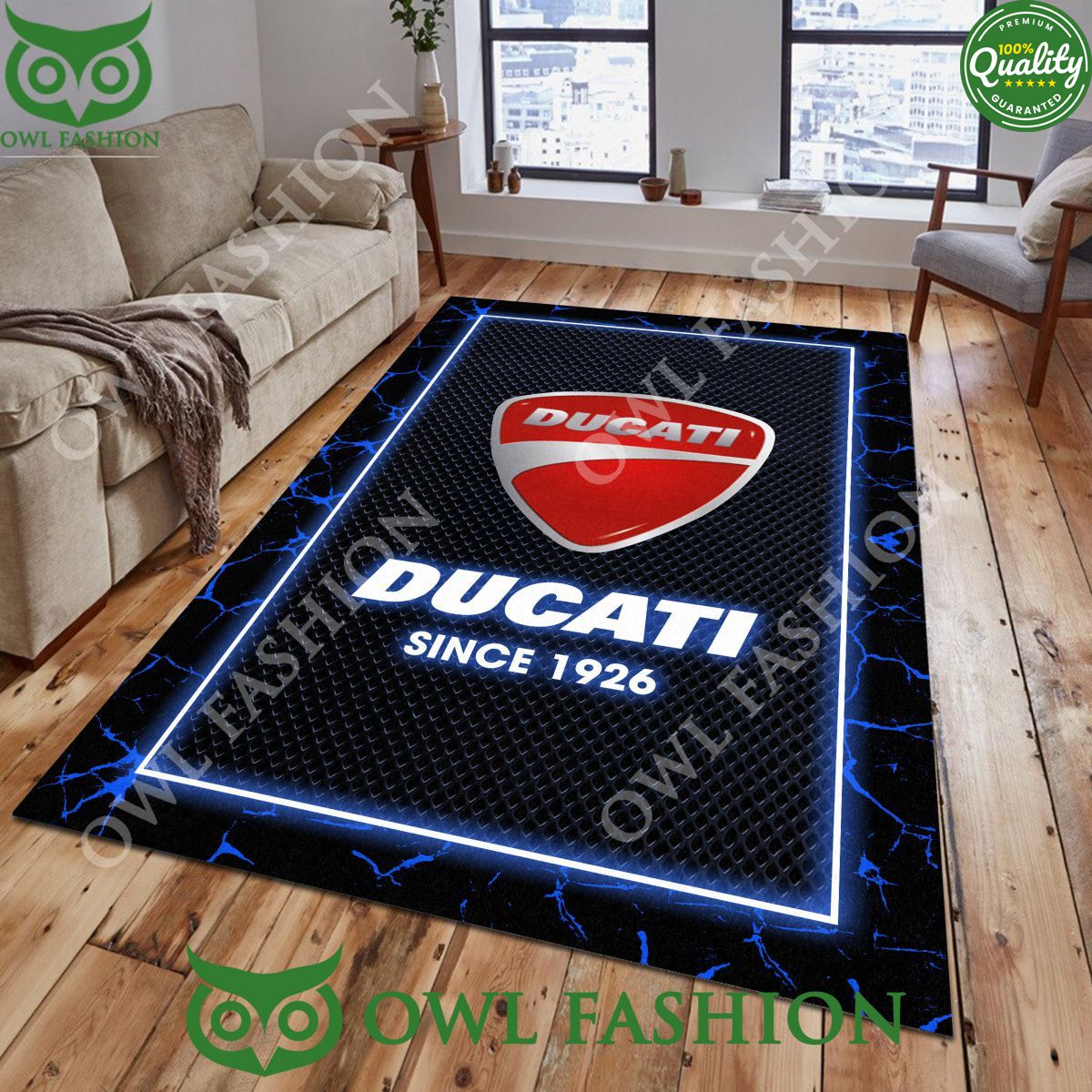 Ducati Italian Motor Living Room Custom Color Carpet Rug