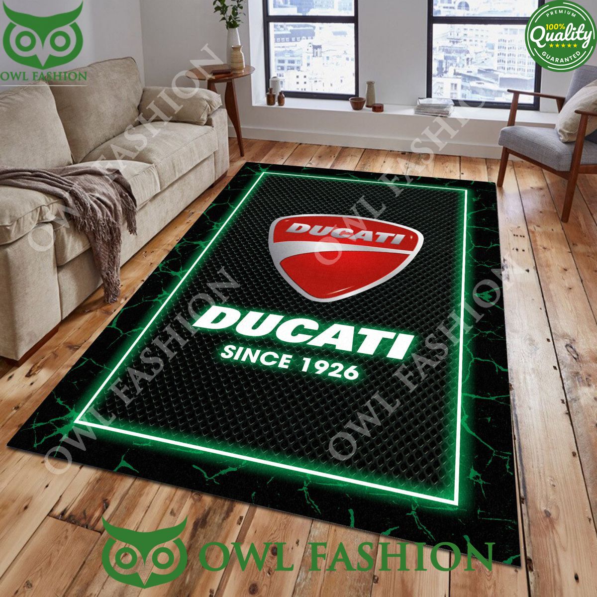 Ducati Italian Motor Living Room Custom Color Carpet Rug