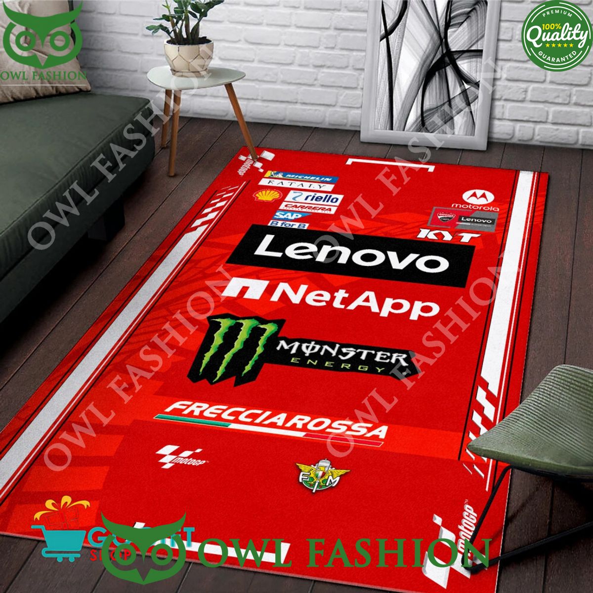 Ducati Lenovo Racing Team Monster Carpet Rug
