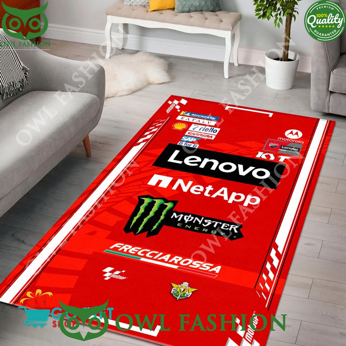 Ducati Lenovo Racing Team Monster Carpet Rug