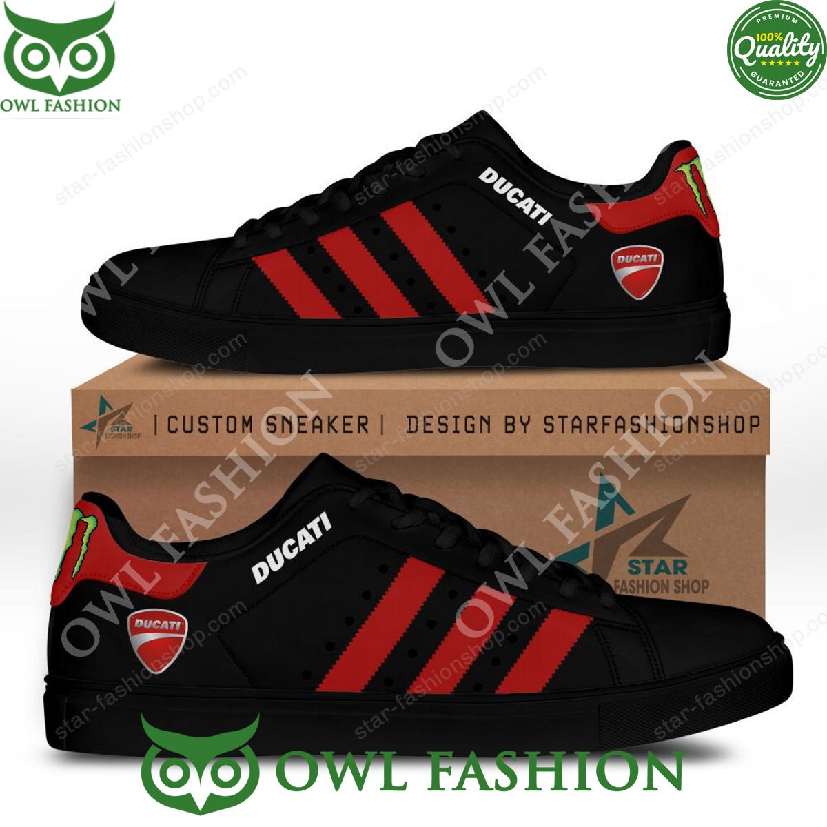 Ducatti Racing New Design Black Stan Smith Shoes