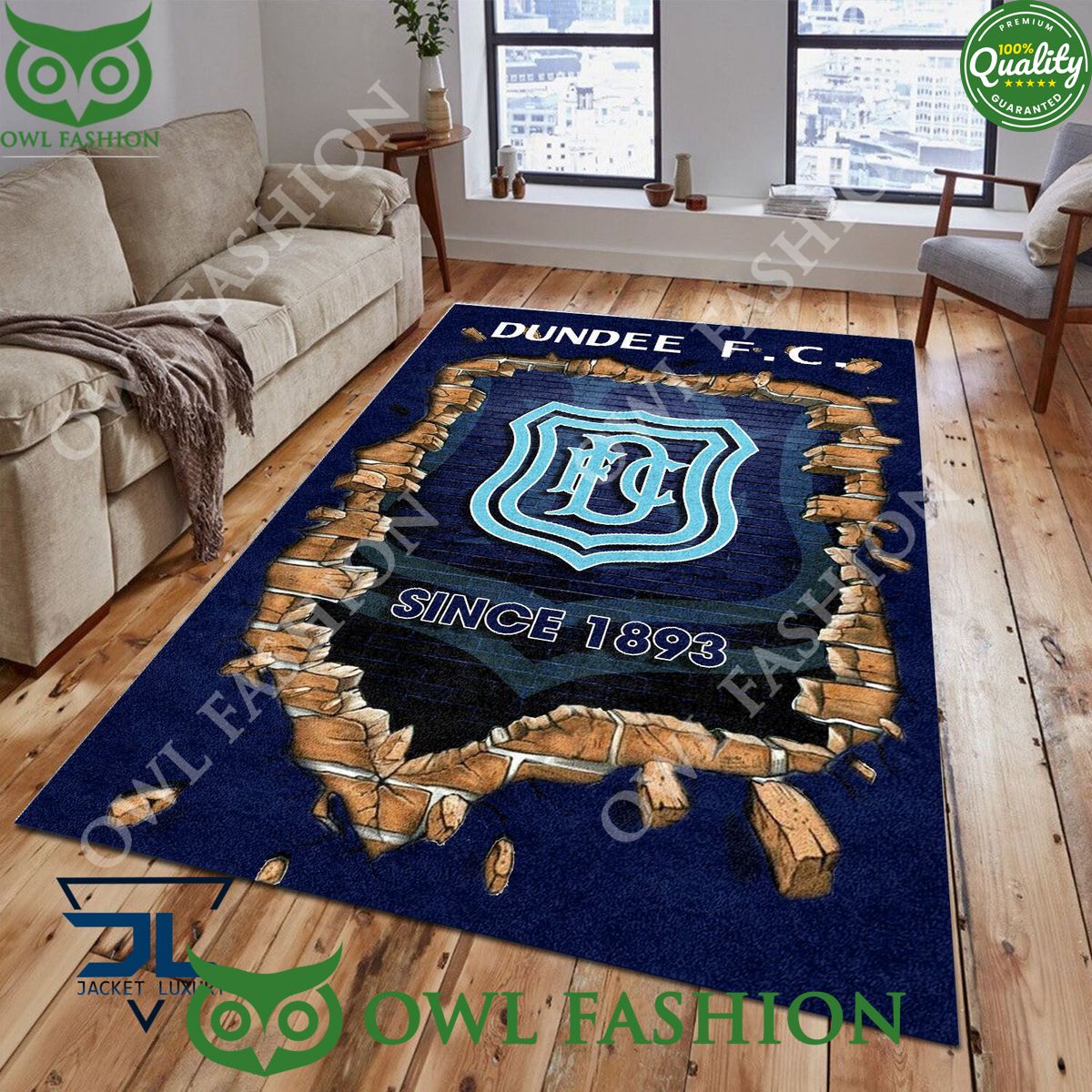 Dundee F.C. Scottish Broken Wall Living Room Carpet