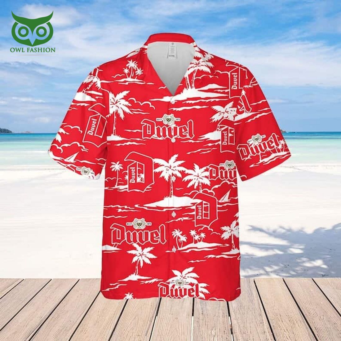 Duvel Beer Beach Pattern Hawaiian Shirt