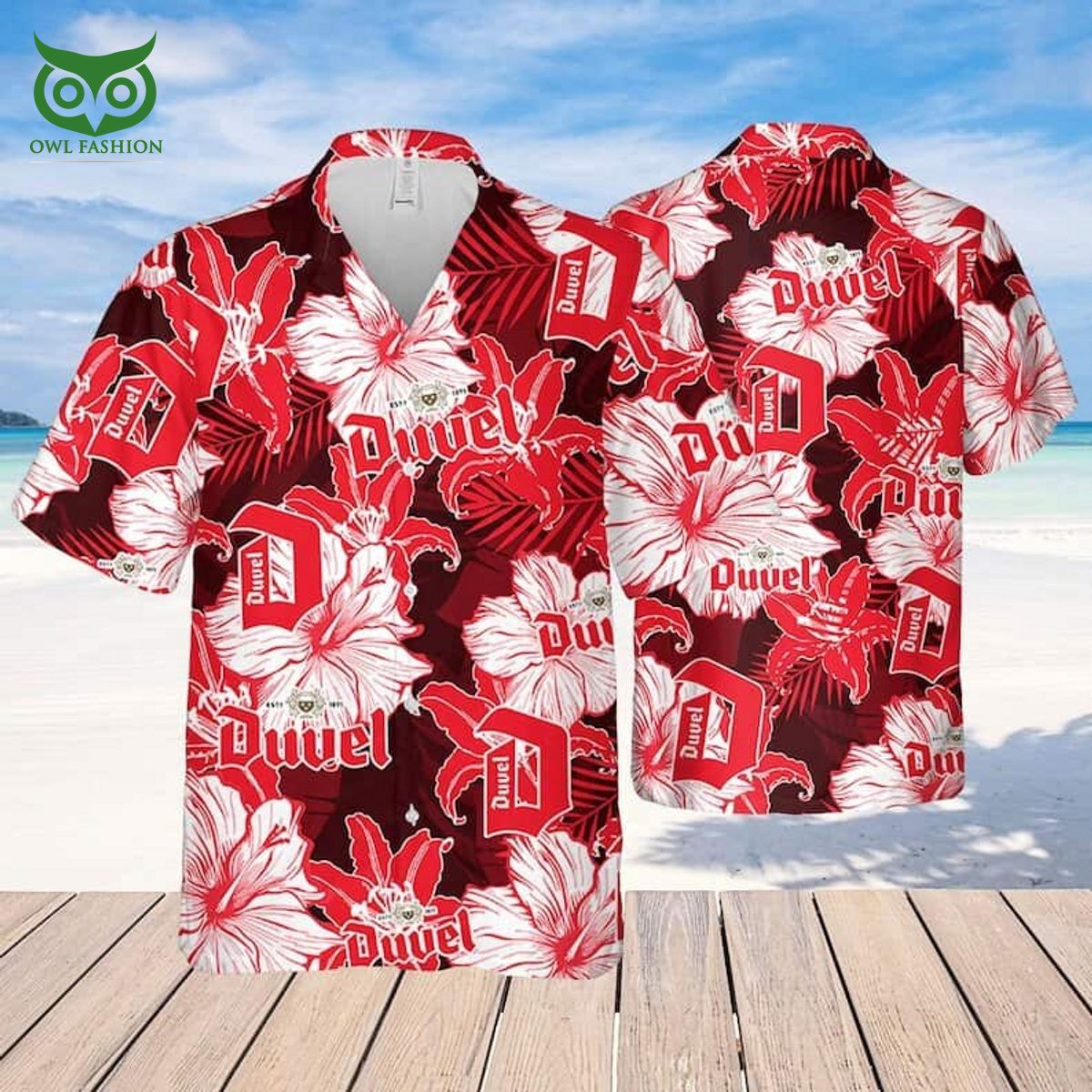 Duvel Beer Hawaiian Shirt Tropical Flower Pattern Beach Lovers Gift