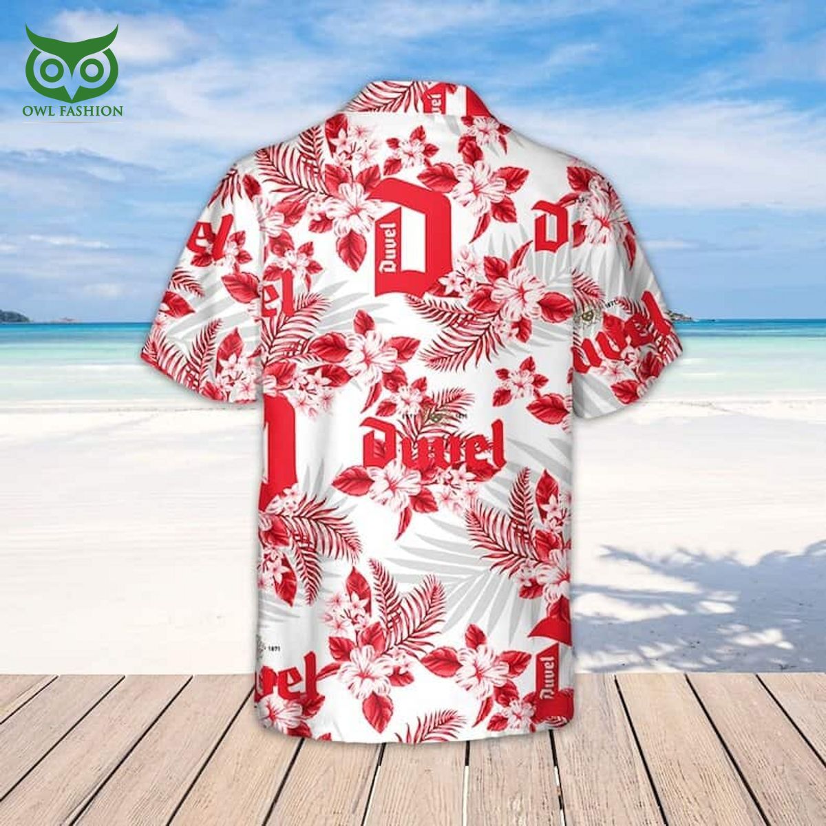 Duvel Beer Hawaiian Shirt Tropical Flower Pattern Gift For Beach Lovers