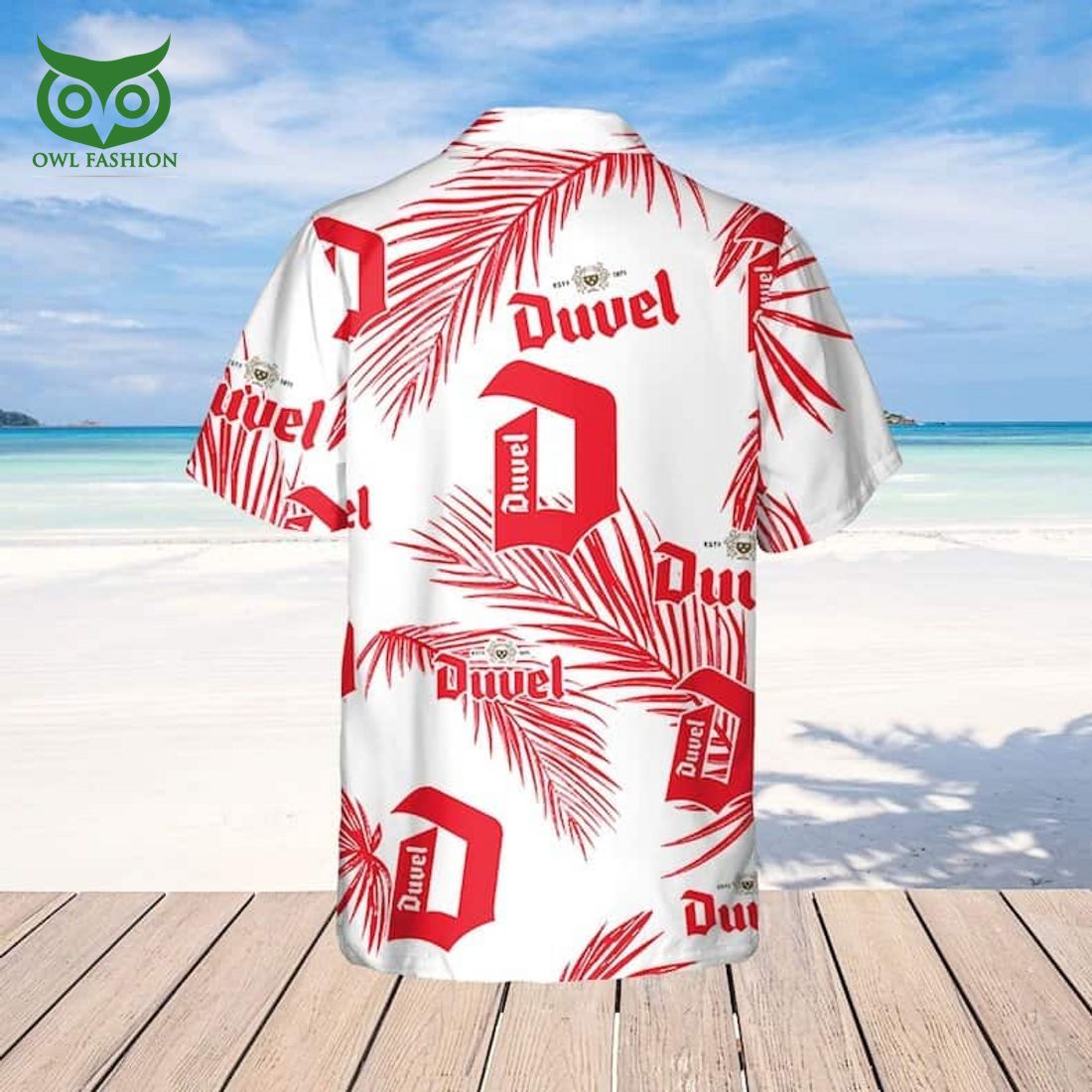 Duvel Beer Palm Leaves Pattern Hawaiian Shirt Beach Gift For Friend