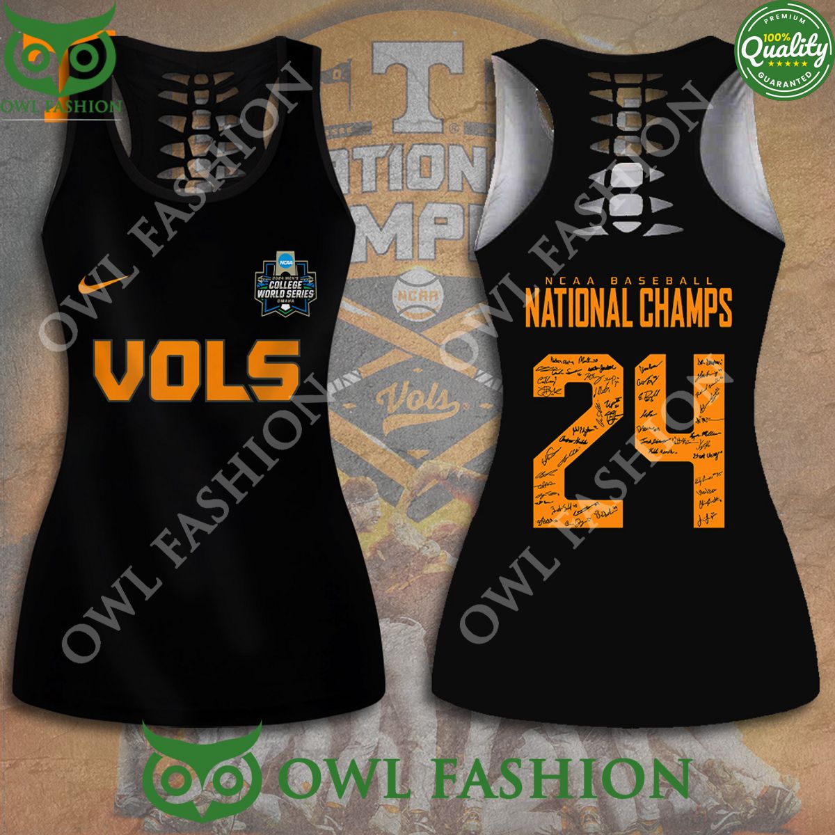 Tennessee Volunteers National Champs Hollow Tank Top Leggings