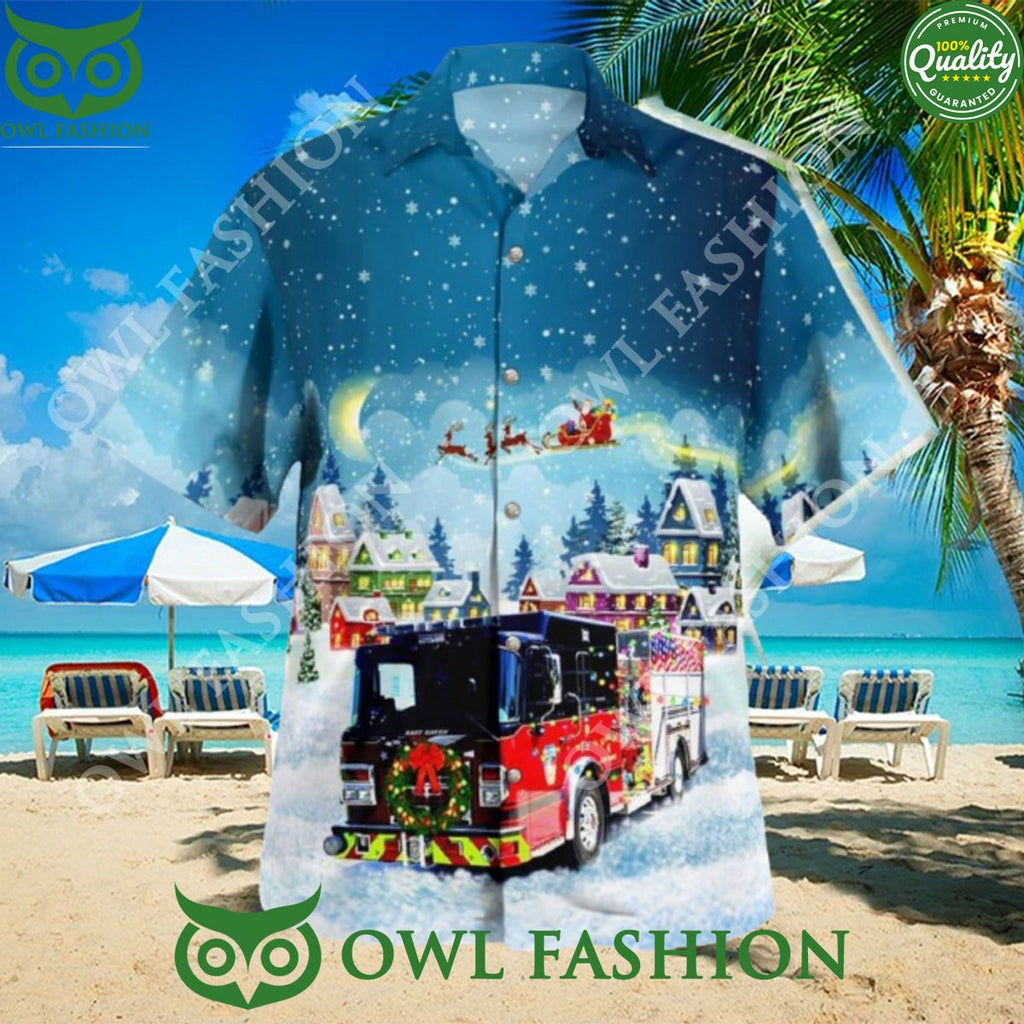 East Haven Connecticut Fire Department Christmas Hawaiian Shirt 2024