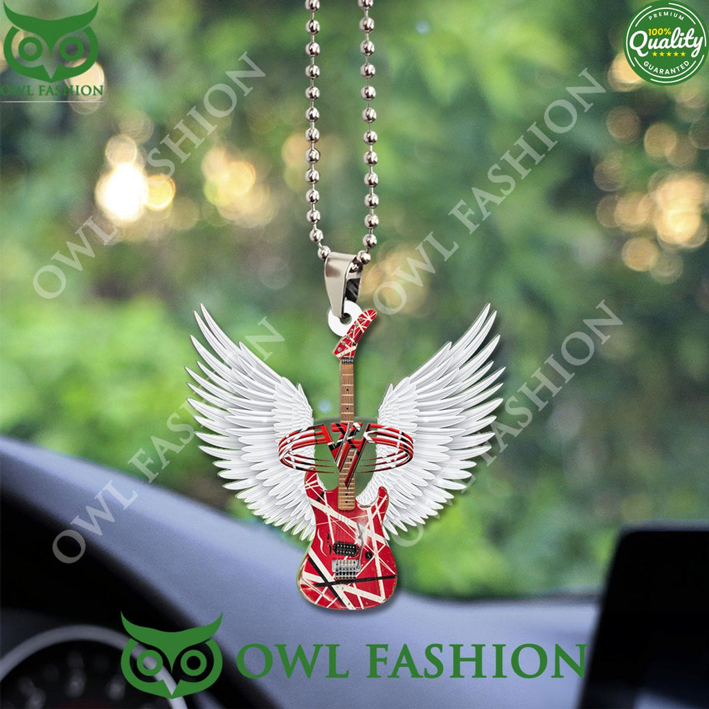 Eddie Van Halen Custom Red Guitar Acrylic Car Ornament
