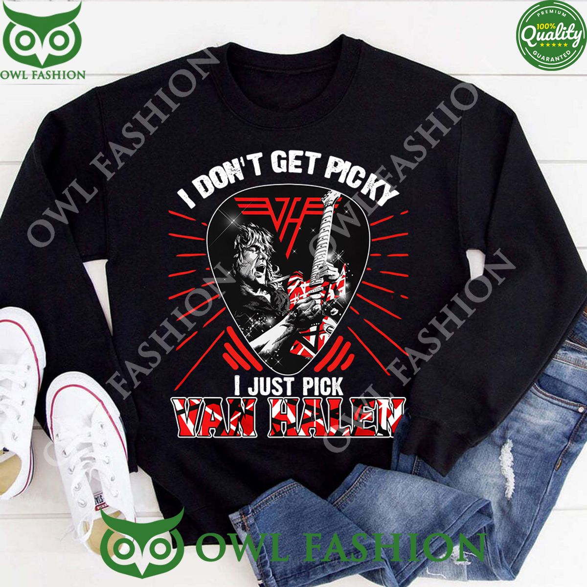 Eddie Van Halen I Don’t Get Picky I Just Pick Van Halen 2D Shirt
