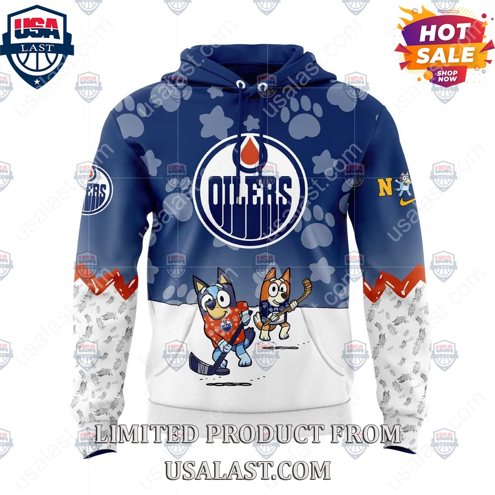 Edmonton Oilers NHL Bluey and Bingo Hoodie