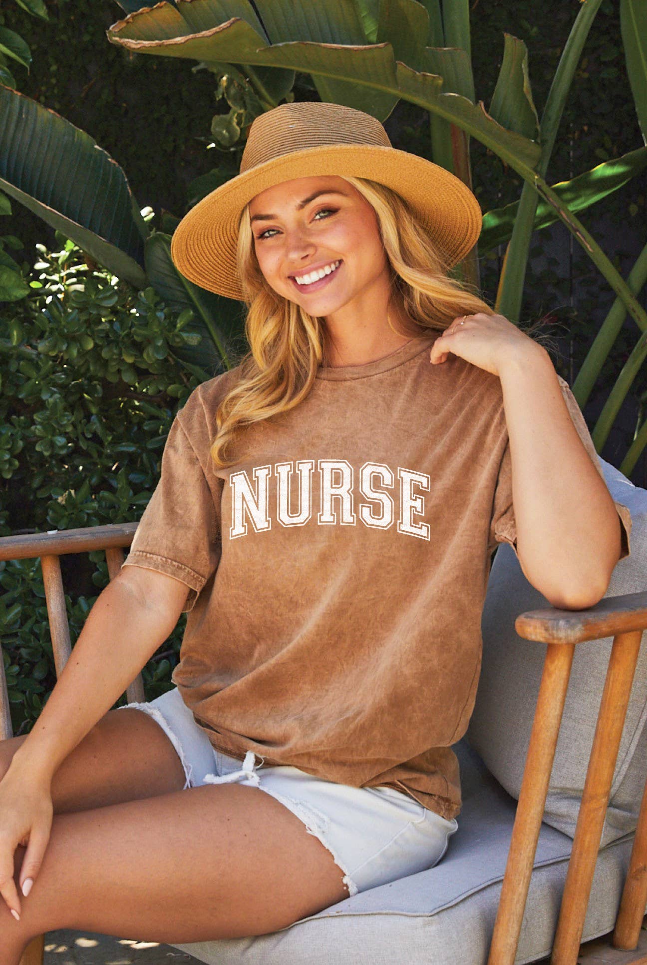 Nurse Mineral Washed Graphic Top