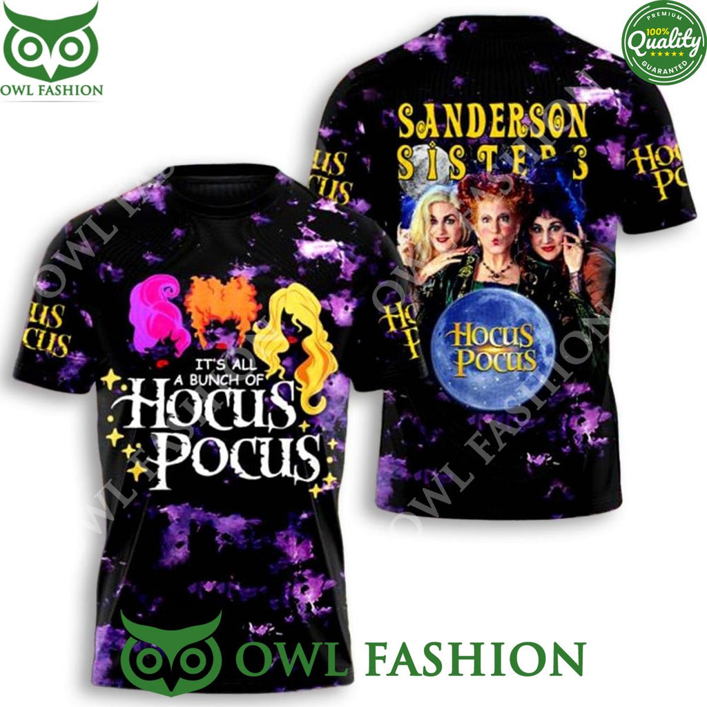It’s All A Bunch Of Hocus Pocus Halloween Movie 2024 3D t Shirt