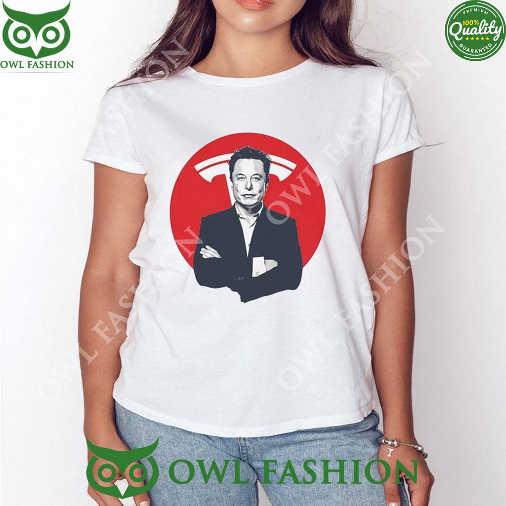 Elon Musk And Tesla Logo 2024 Tshirt Hoodie