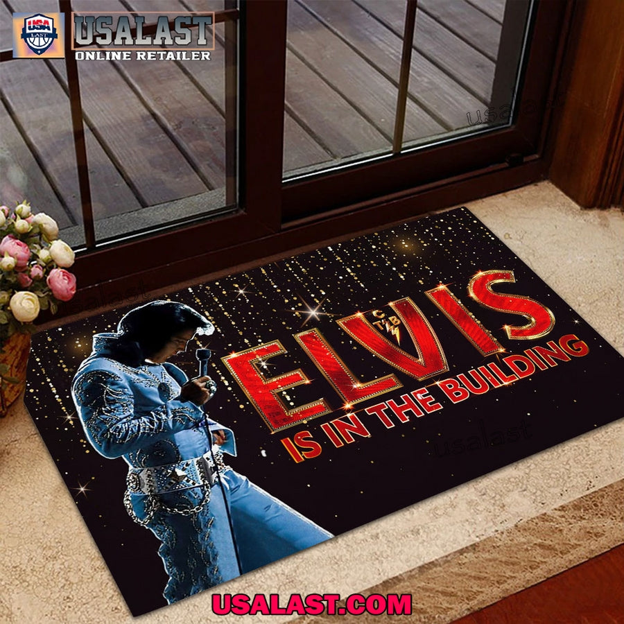 Elvis Presley Is In The Building Custom Doormat