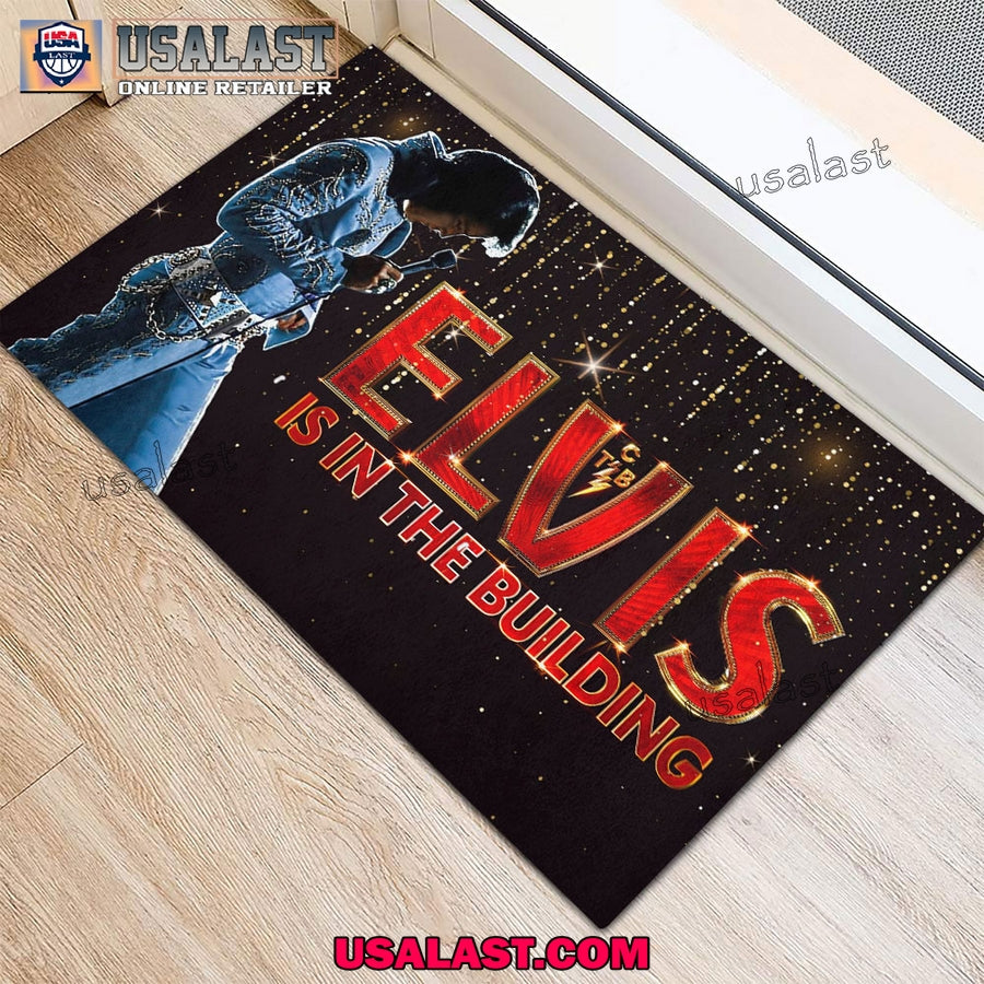 Elvis Presley Is In The Building Custom Doormat