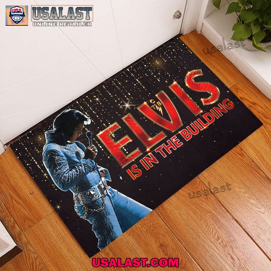Elvis Presley Is In The Building Custom Doormat