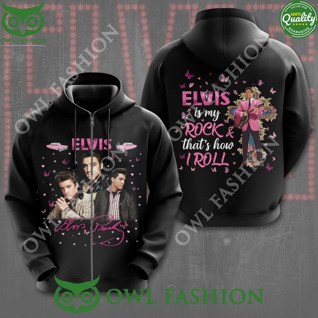 Elvis Presley Pink Rock And Roll 3D Tshirt Hoodie