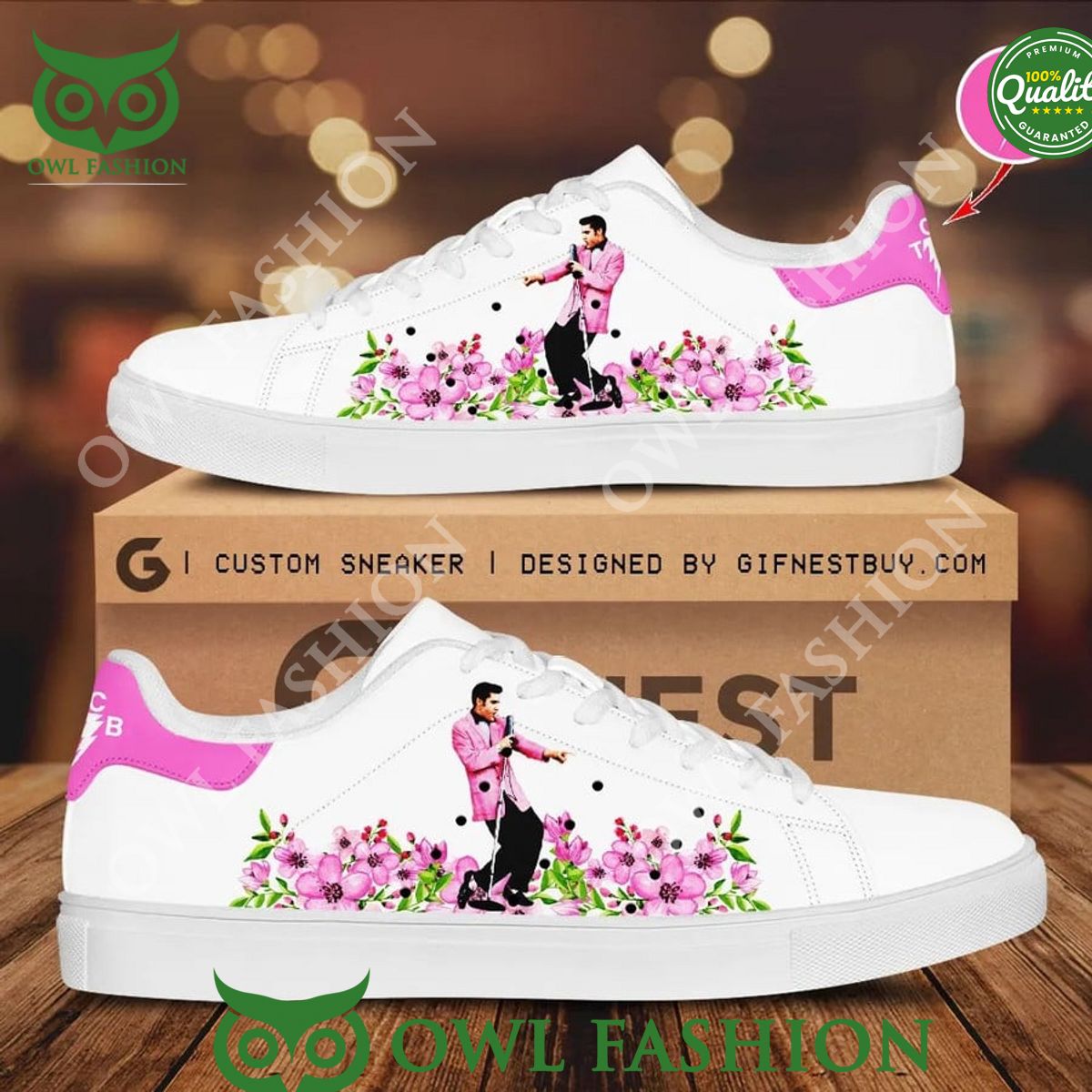 Elvis Presley Pink Stan smith Shoes