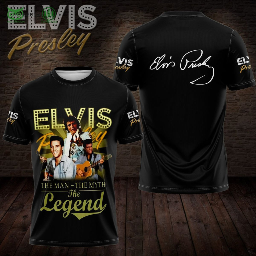 Elvis Presley The Man The Myth The Legend 3D Tshirt Hawaiian Hoodie