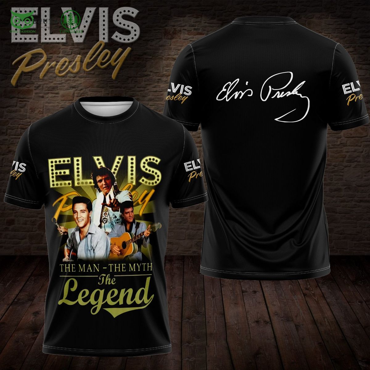 Elvis Presley The Man The Myth The Legend 3D Tshirt Hawaiian Hoodie