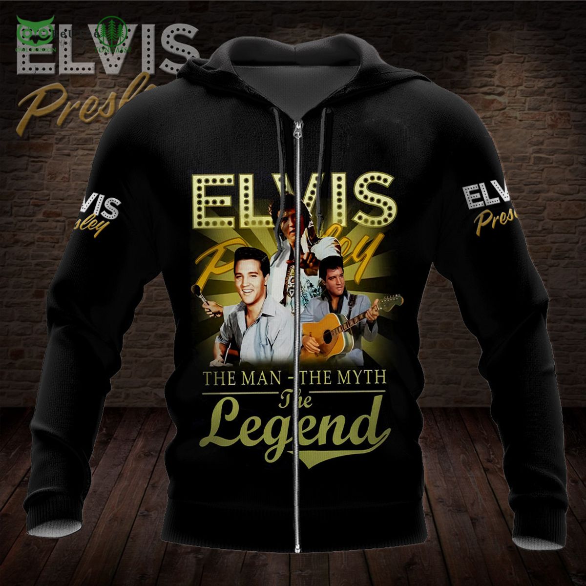 Elvis Presley The Man The Myth The Legend 3D Tshirt Hawaiian Hoodie