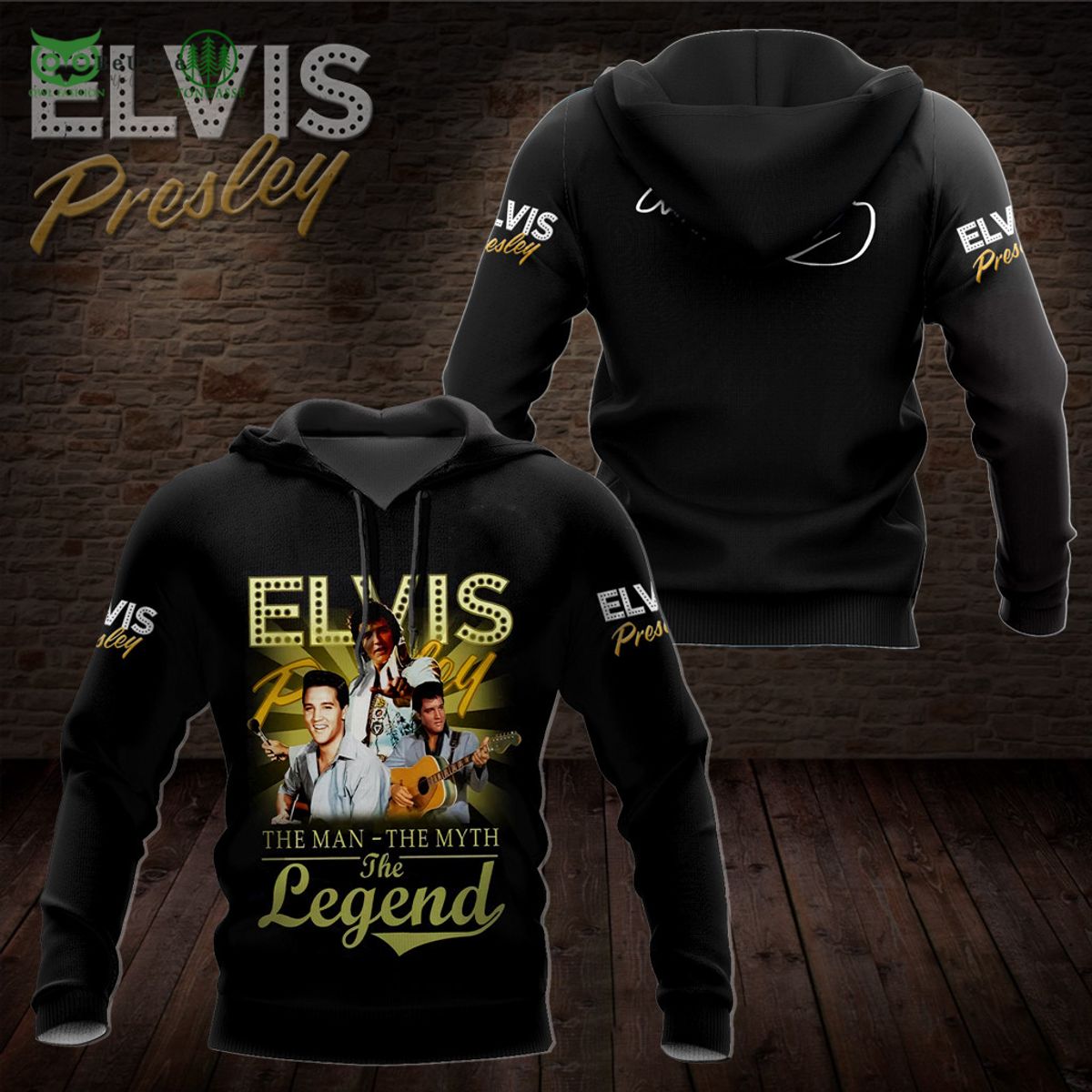 Elvis Presley The Man The Myth The Legend 3D Tshirt Hawaiian Hoodie