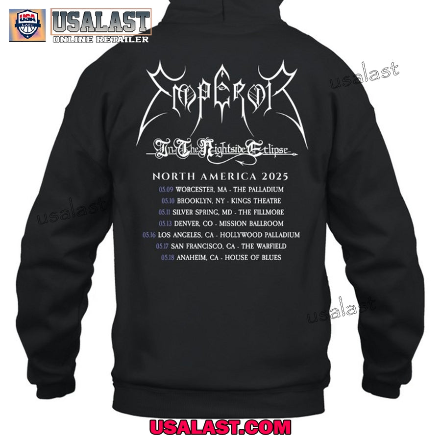 Emperor In The Nightside Eclipse North America 2025 Tour Tee Shirt