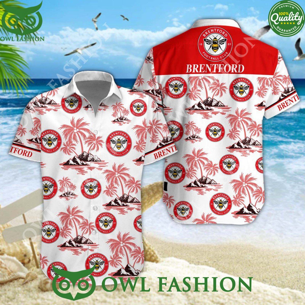 EPL Brentford FC Coconut Thomas Frank Hawaiian shirt