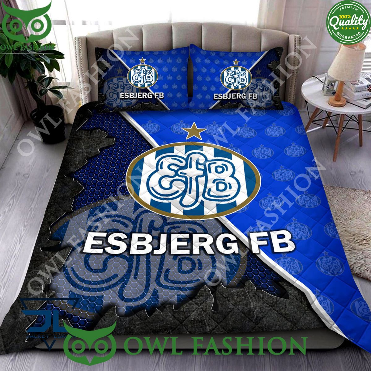 Esbjerg fB Superliga Quilt Broken Bedding Set