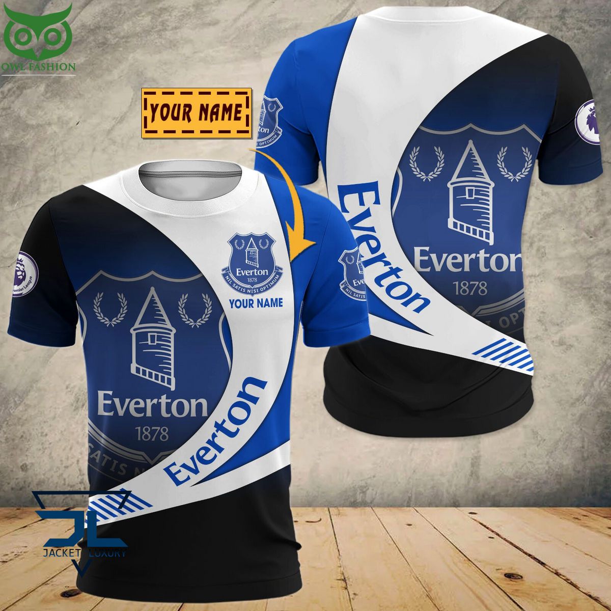 Everton F.C Premier League 2023 Customized 3D Polo Tshirt