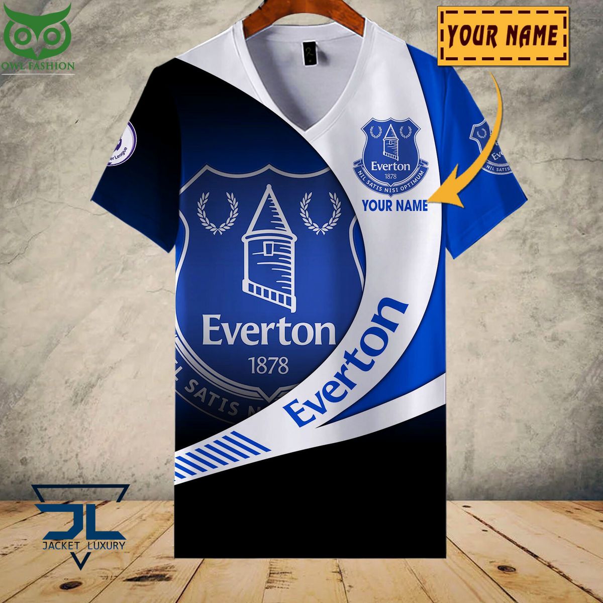 Everton F.C Premier League 2023 Customized 3D Polo Tshirt