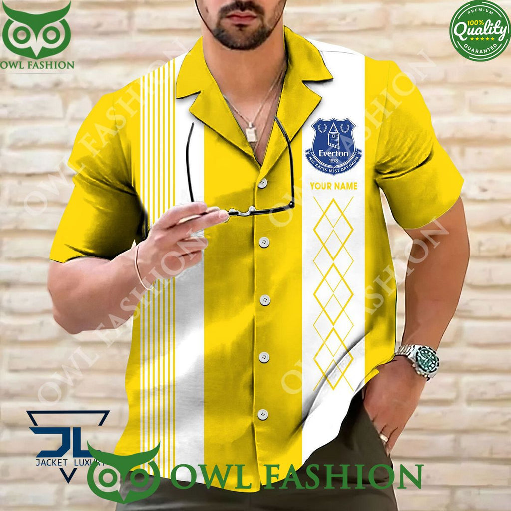 Everton F.C Premier League Custom Stripe Lines Hawaiian Shirt