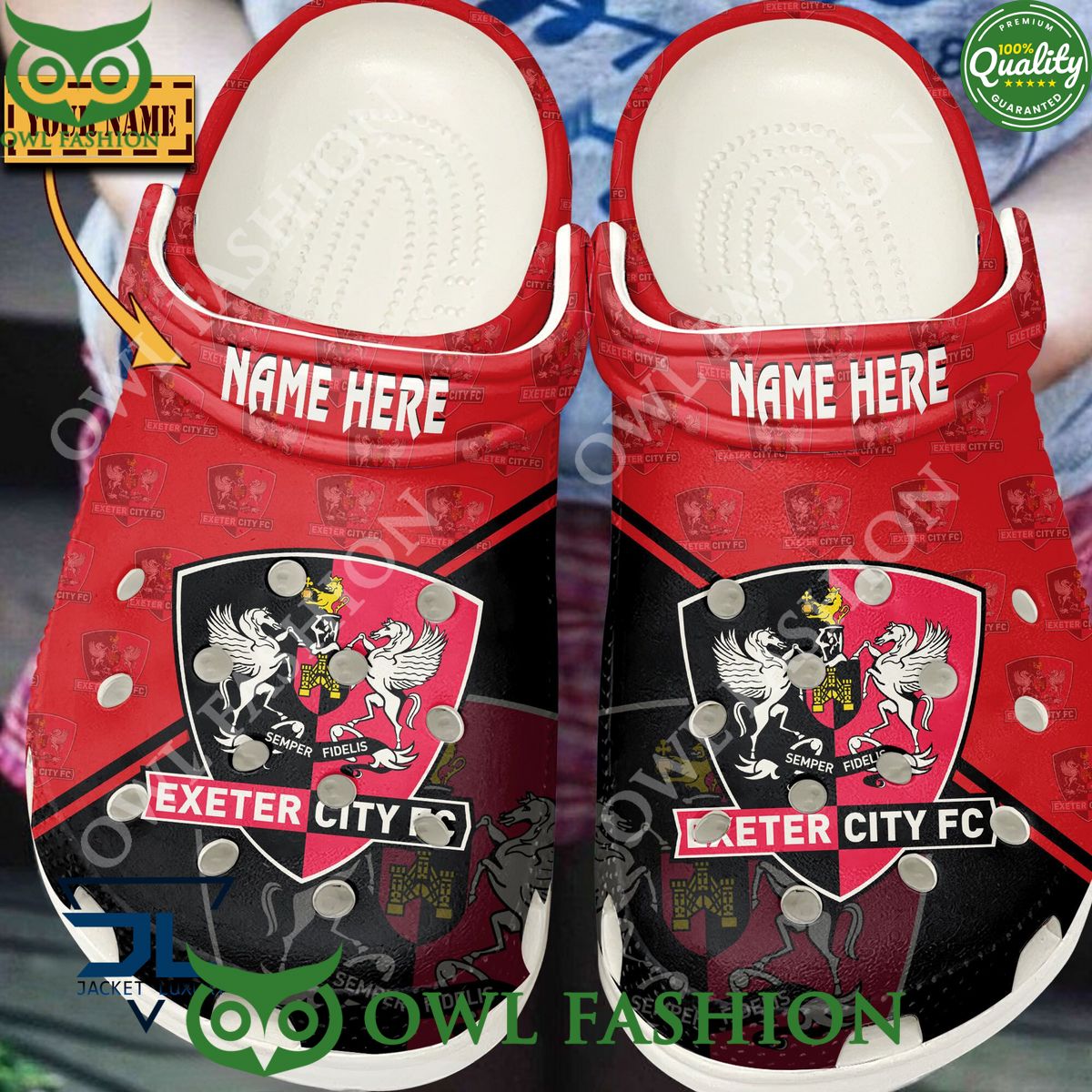 Exeter City Custom Name EFL Football Club Croc