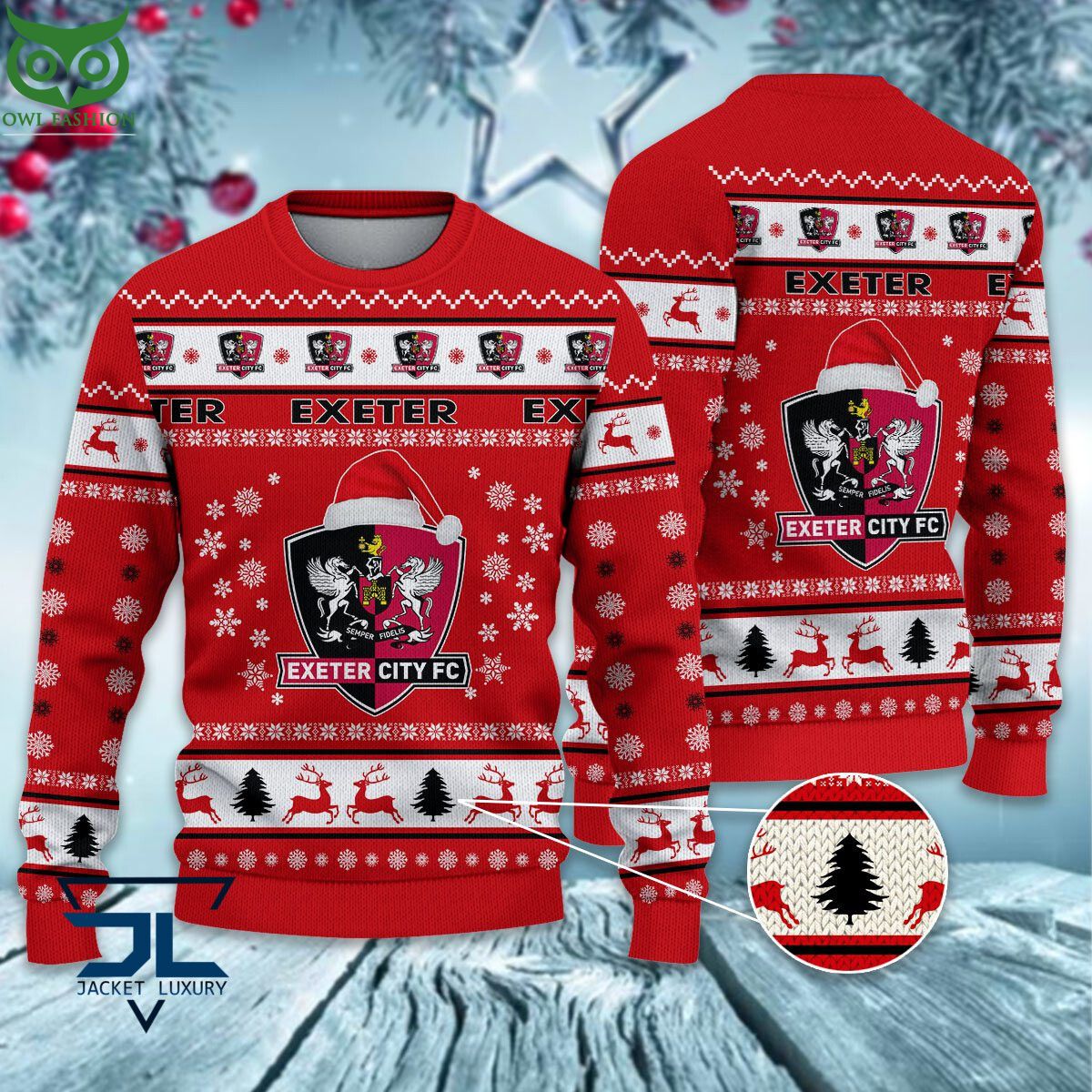 Exeter City EPL League Cup Ugly Sweater