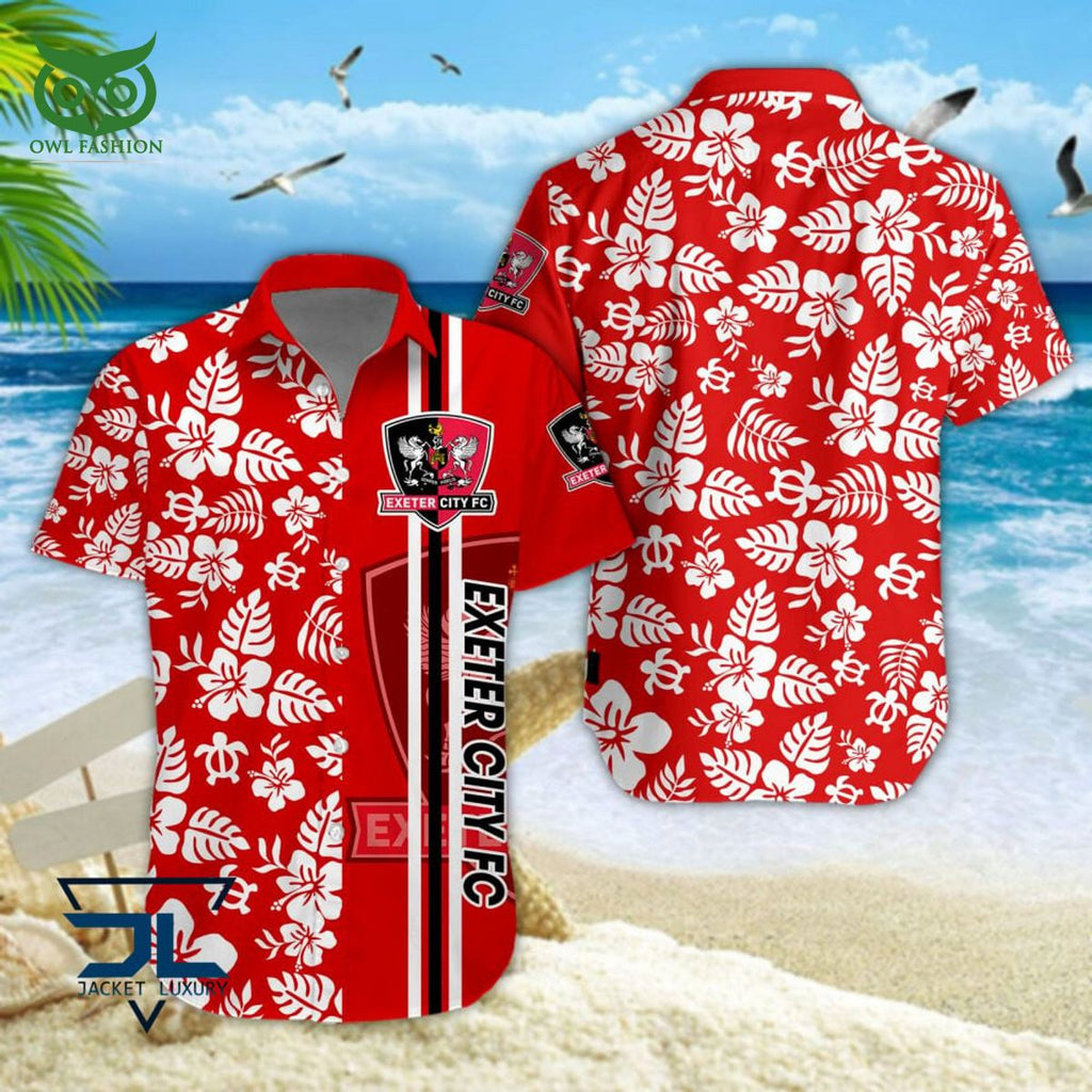 Exeter City Logo EPL Championship Hawaiian Shirt